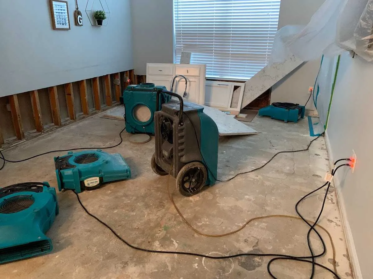 Dehumidifier in flood-cut room for Water Extraction & Removal in San Francisco